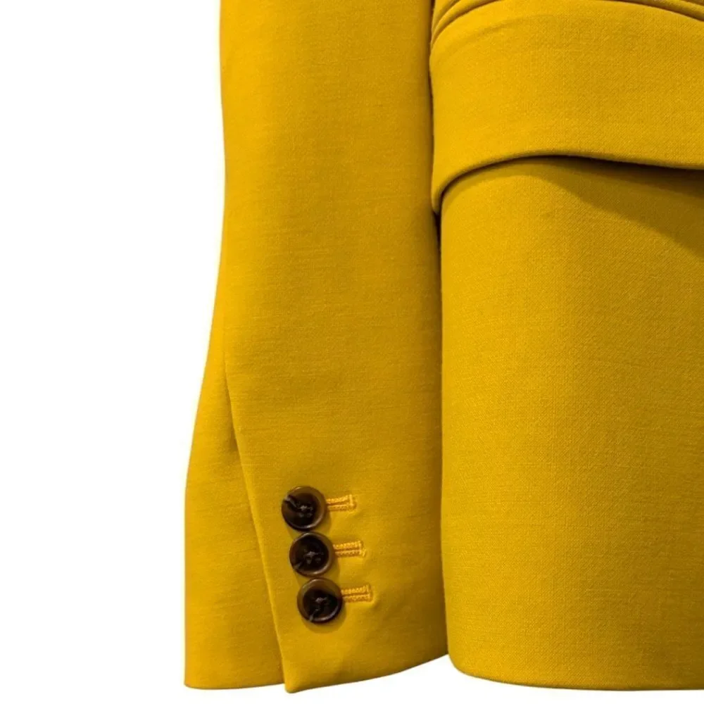 J.CREW Dover Double-Breasted Blazer in Rich Gold - Women's Size 2 J7761 NWT